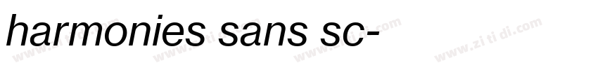 harmonies sans sc字体转换